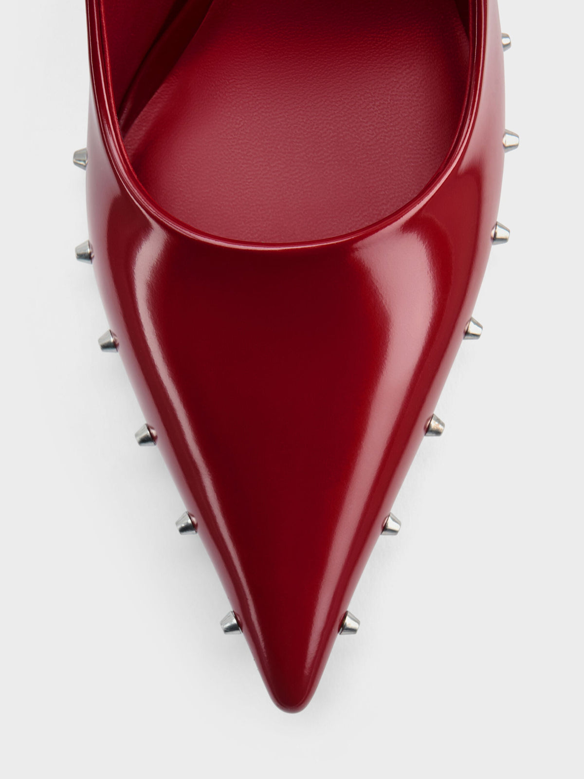 CHARLES & KEITH Deals / Coralie Studded Pointed Pumps - Red
