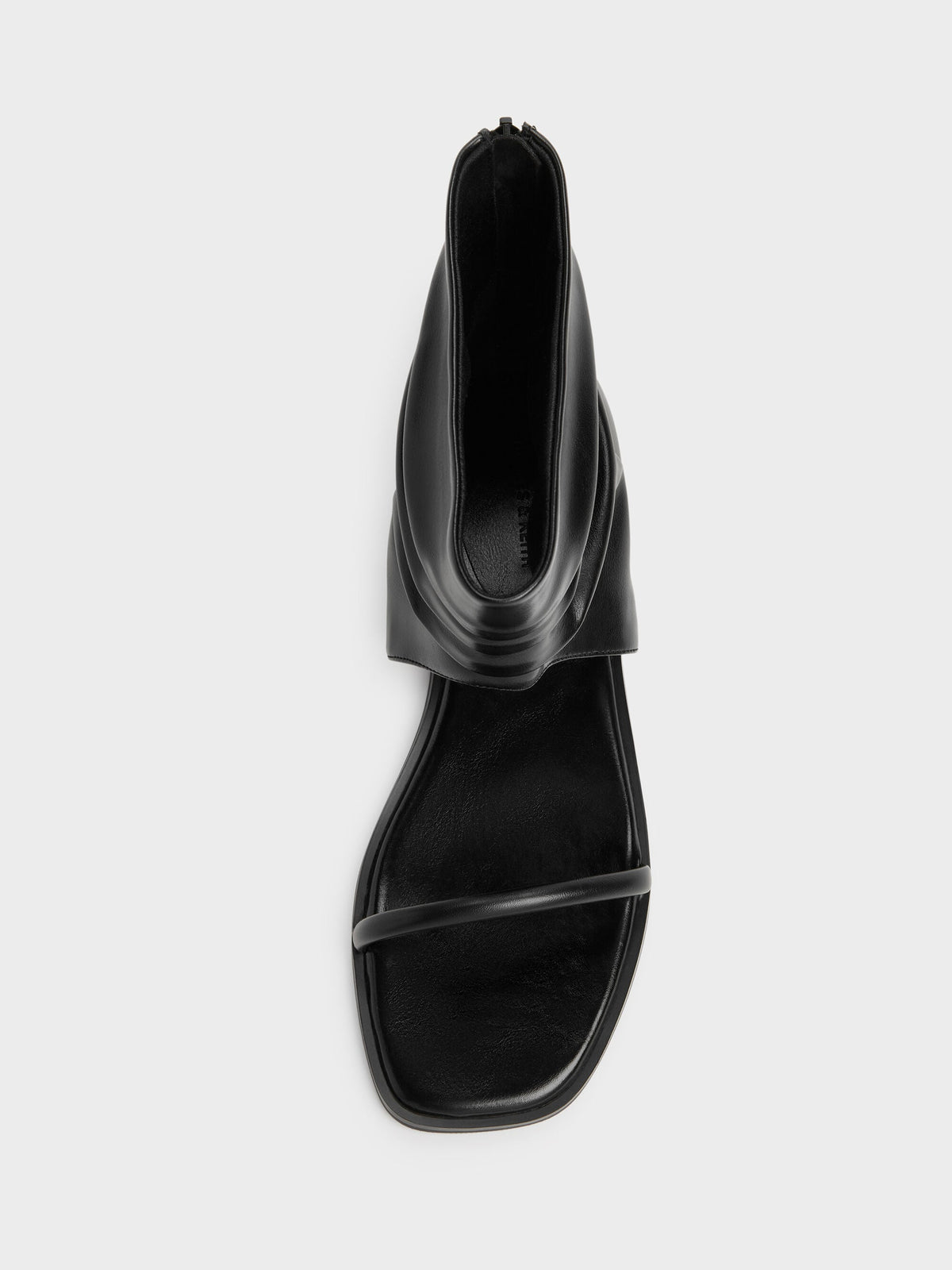 CHARLES & KEITH Trusted / Joplin Ruched Boot Sandals - Black