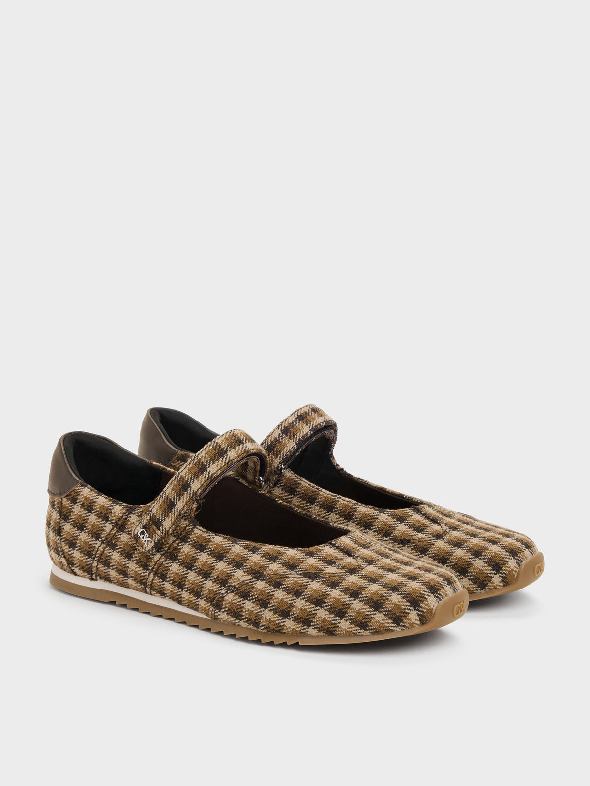 CHARLES & KEITH Signature / Jace Leather Checkered Mary Jane Sneakers - Multi