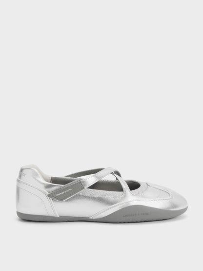 CHARLES & KEITH Best Price / Mika Crossover Mary Jane Sneakers - Silver