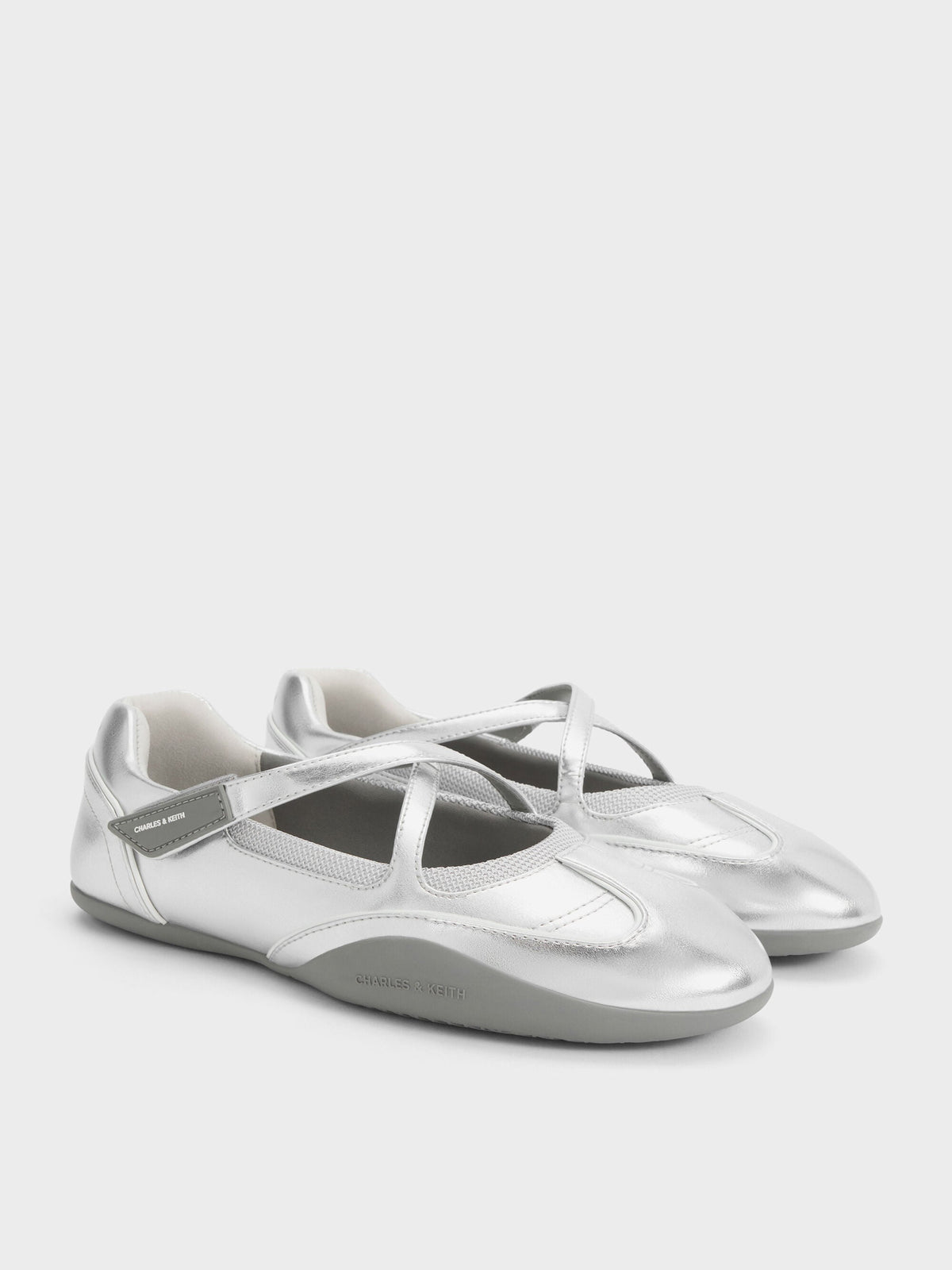 CHARLES & KEITH Best Price / Mika Crossover Mary Jane Sneakers - Silver