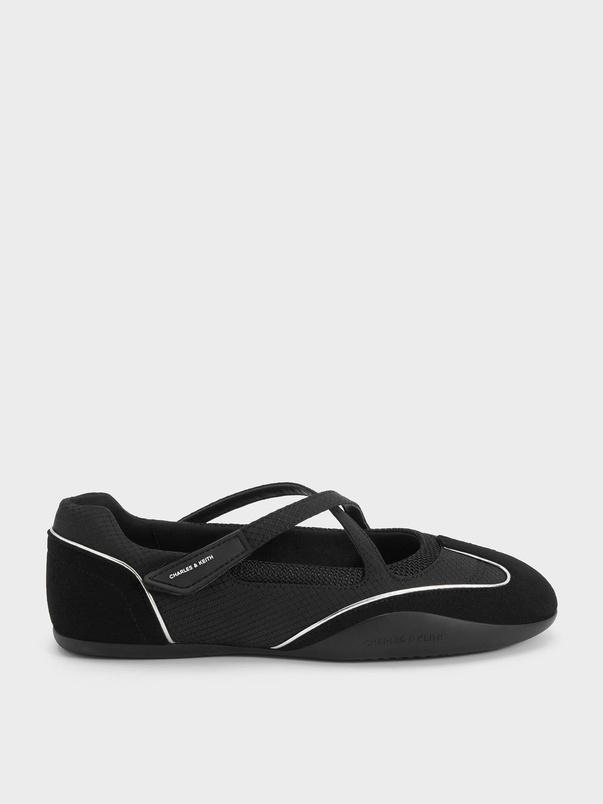 CHARLES & KEITH Exclusive / Mika Crossover Mary Jane Sneakers - Black Textured