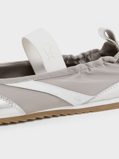 CHARLES & KEITH Popular / Jace Metallic Leather Mary Jane Sneakers - Silver