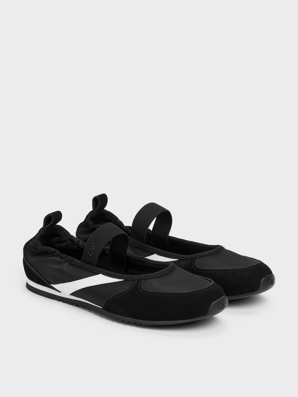 CHARLES & KEITH New / Jace Mary Jane Sneakers - Black Textured