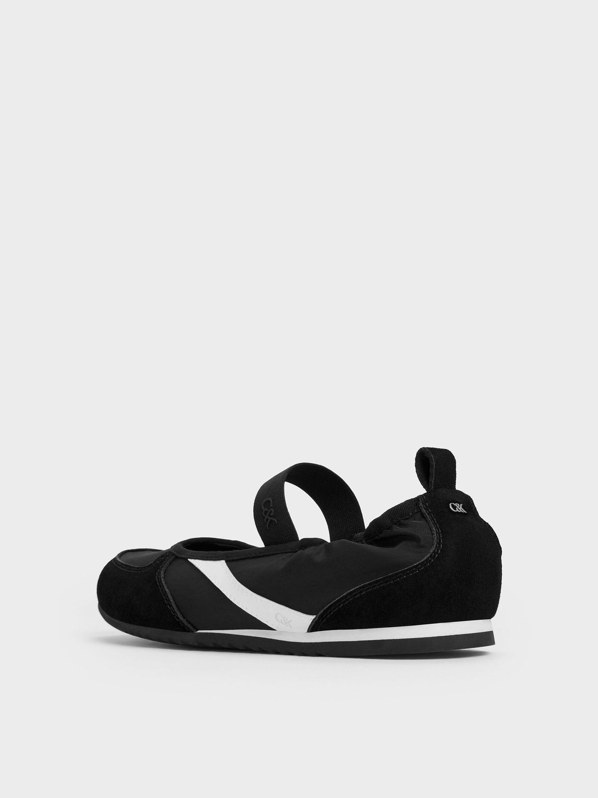 CHARLES & KEITH New / Jace Mary Jane Sneakers - Black Textured