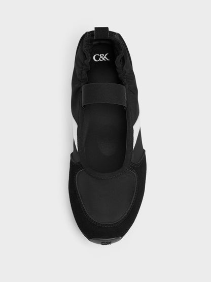 CHARLES & KEITH New / Jace Mary Jane Sneakers - Black Textured