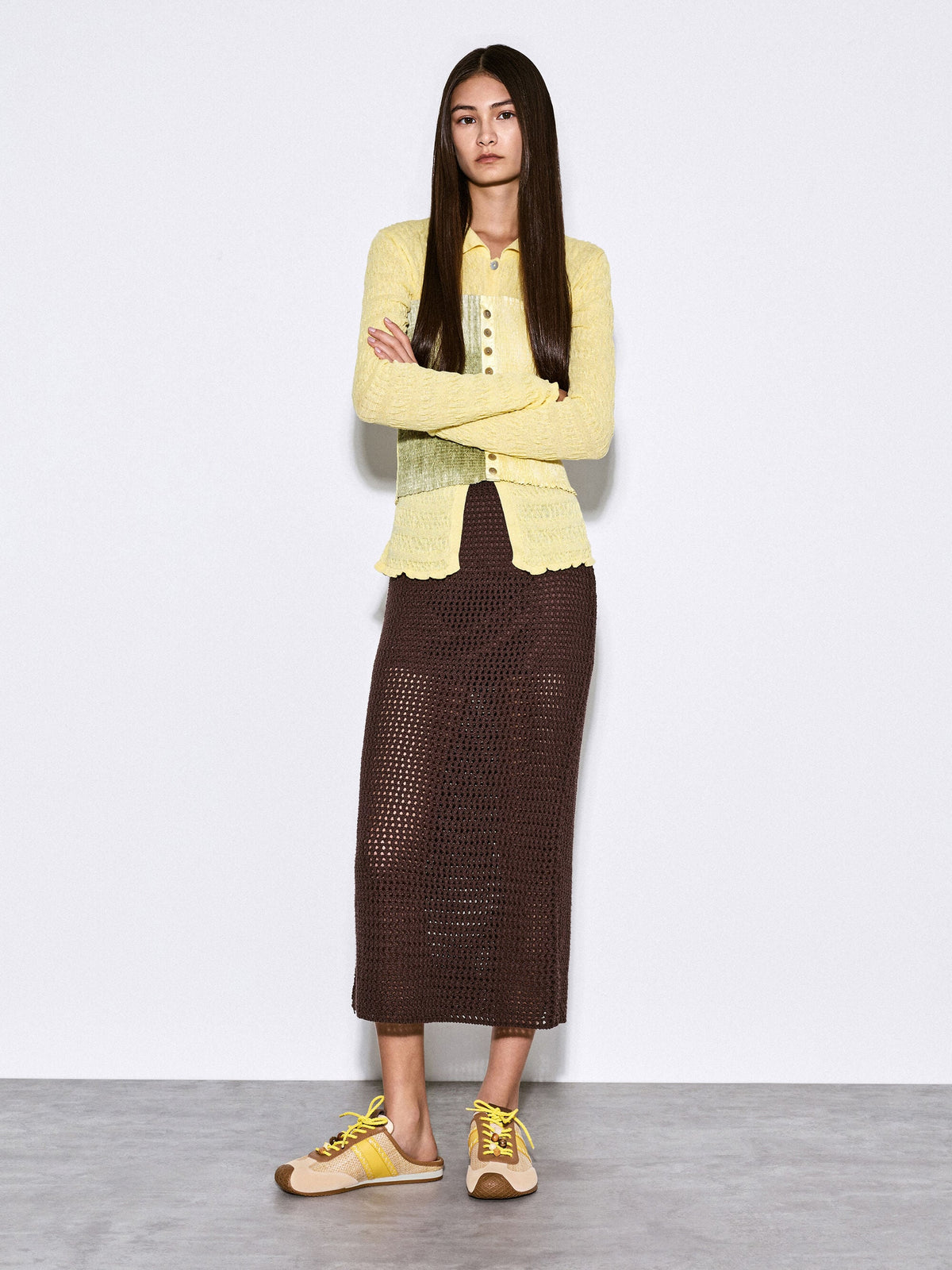 CHARLES & KEITH Classic / Suede Woven Slip-On Sneakers - Beige