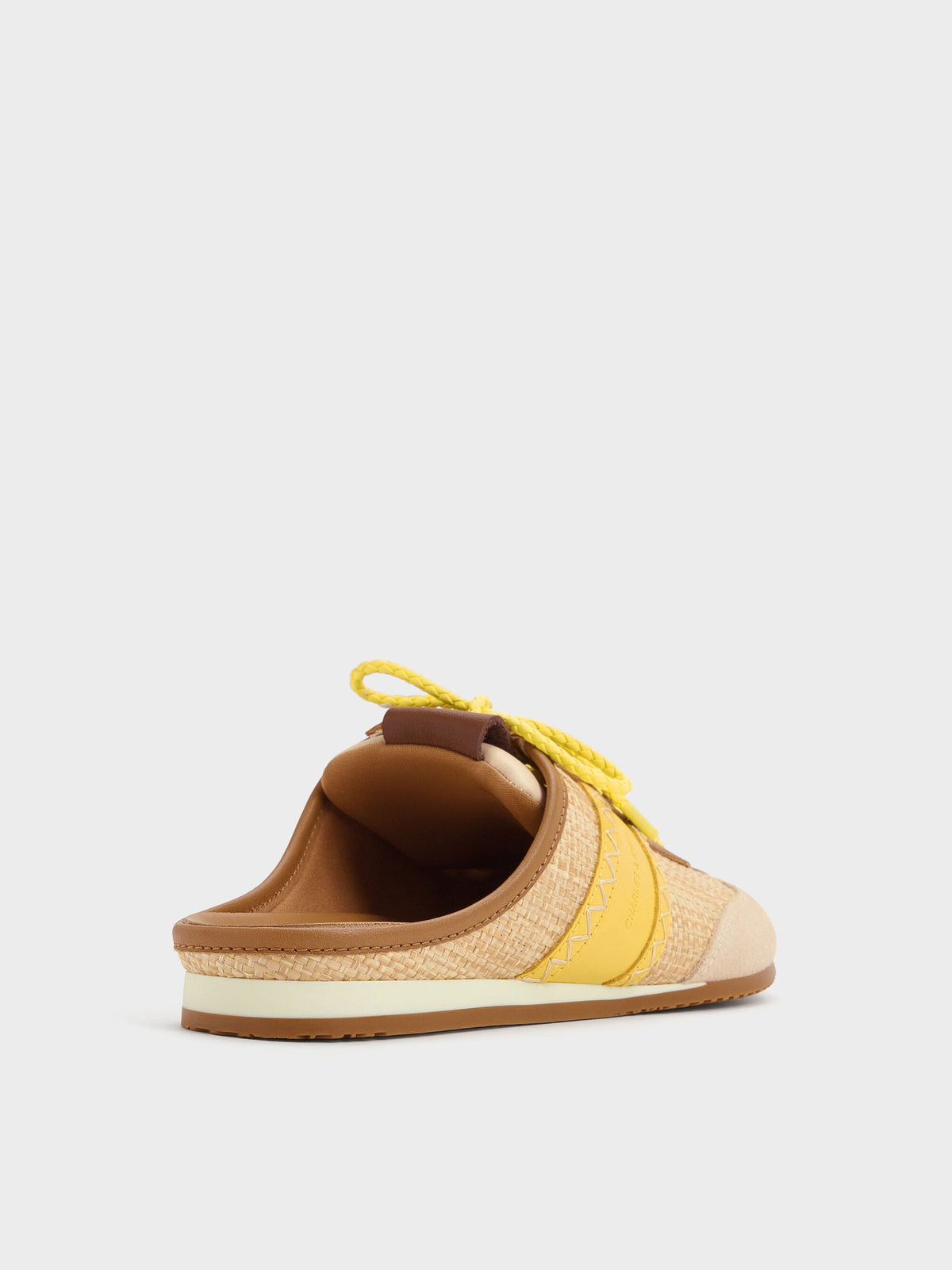 CHARLES & KEITH Classic / Suede Woven Slip-On Sneakers - Beige