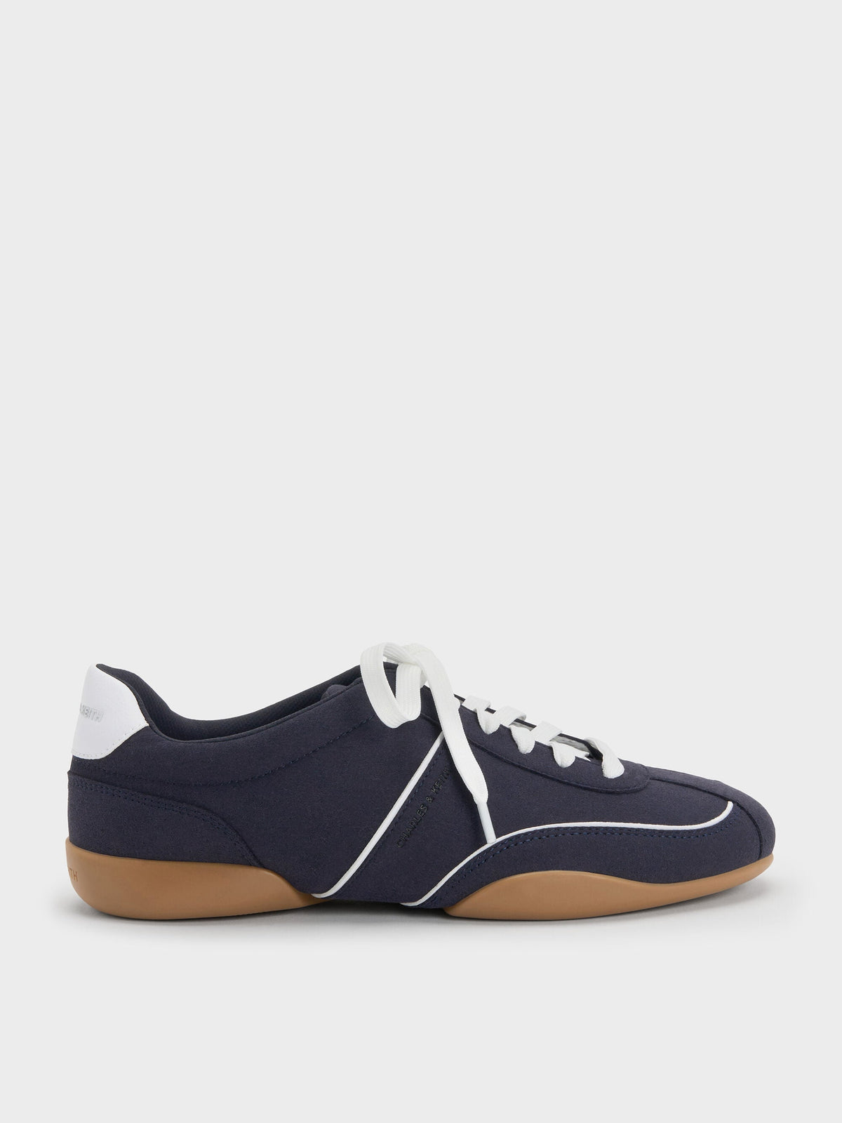 CHARLES & KEITH Best Seller / Louise Contrast-Trim Sneakers - Dark Blue