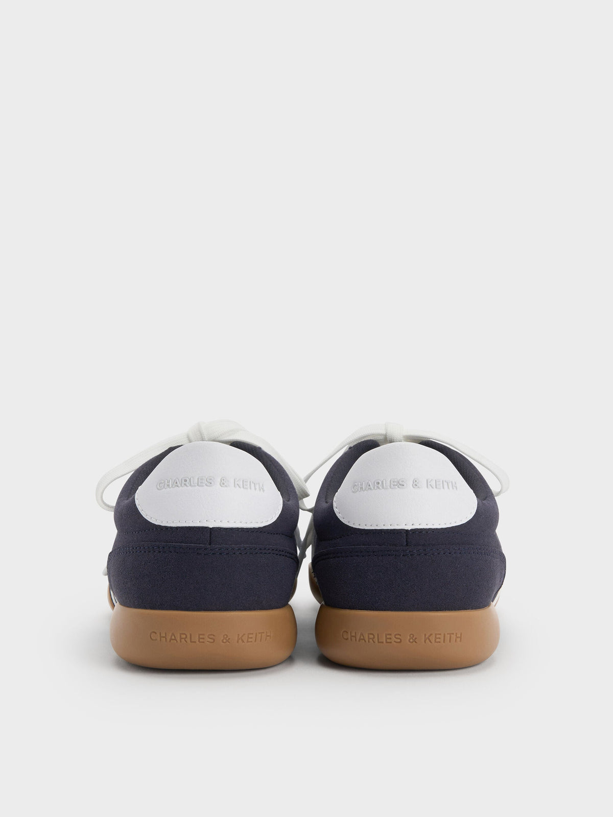 CHARLES & KEITH Best Seller / Louise Contrast-Trim Sneakers - Dark Blue