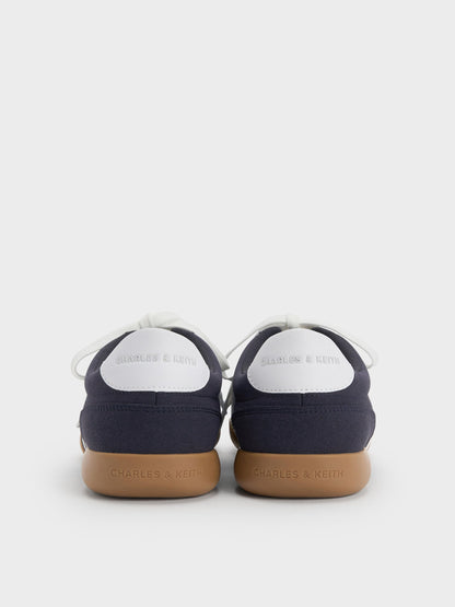 CHARLES & KEITH Best Seller / Louise Contrast-Trim Sneakers - Dark Blue