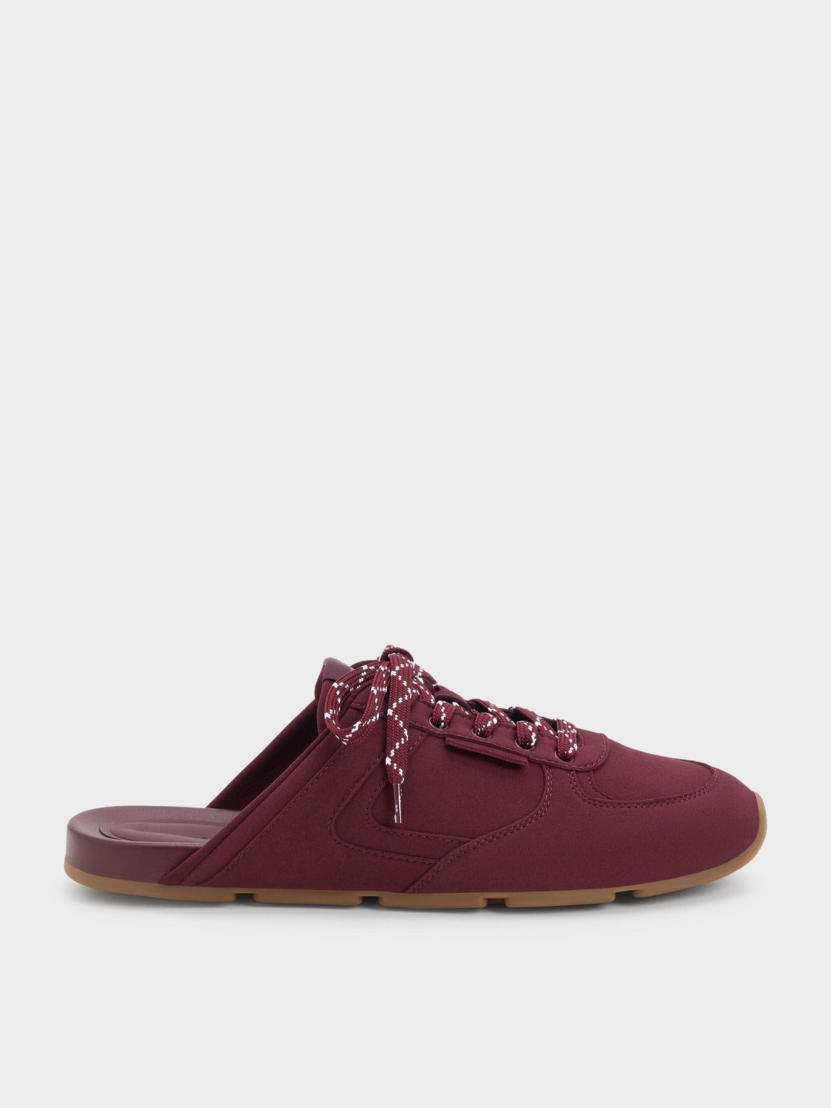 CHARLES & KEITH Latest / Lace-Up Sneaker Mules - Burgundy