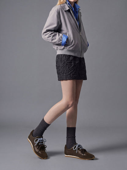 CHARLES & KEITH Great Value / Jace Leather & Suede Sneakers - Dark Brown