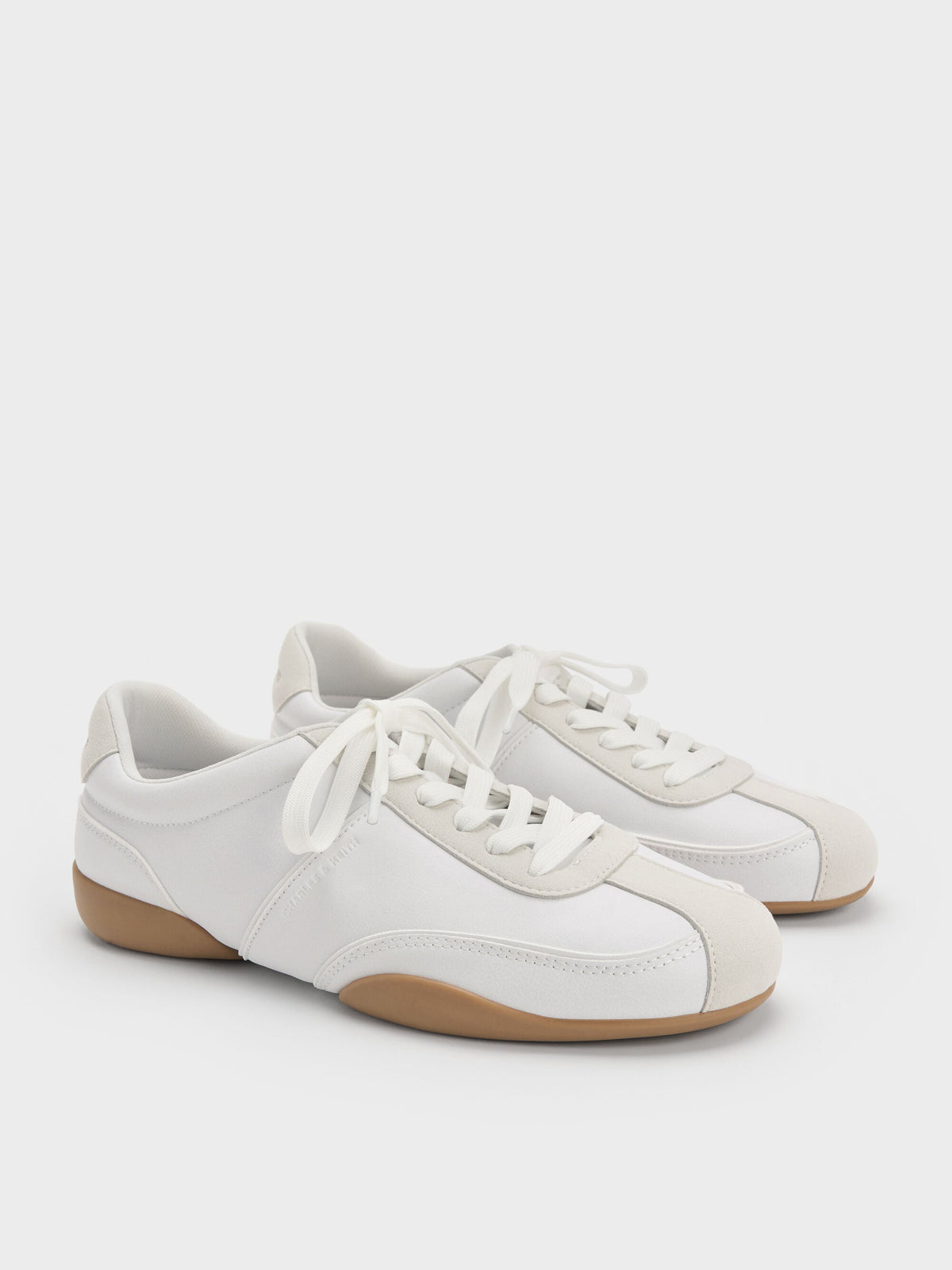CHARLES & KEITH Best Seller / Louise Two-Tone Sneakers - White