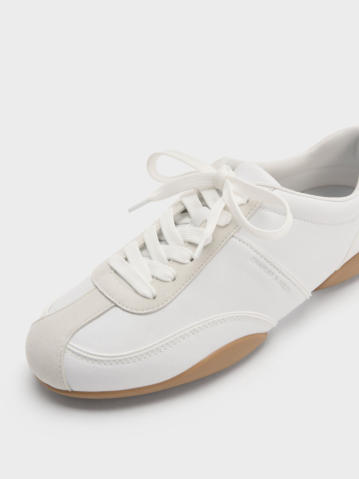 CHARLES & KEITH Best Seller / Louise Two-Tone Sneakers - White