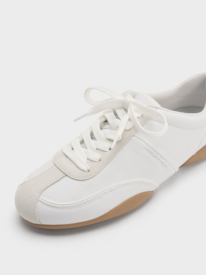 CHARLES & KEITH Best Seller / Louise Two-Tone Sneakers - White