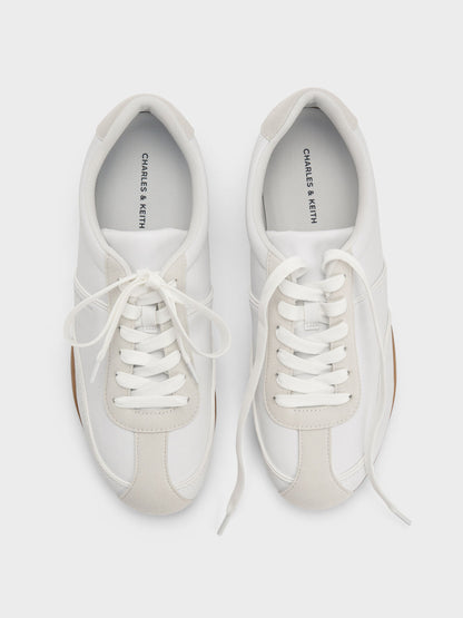CHARLES & KEITH Best Seller / Louise Two-Tone Sneakers - White