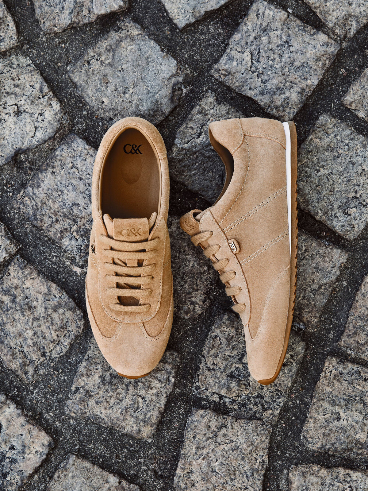 CHARLES & KEITH Signature / Jace Suede Sneakers - Beige