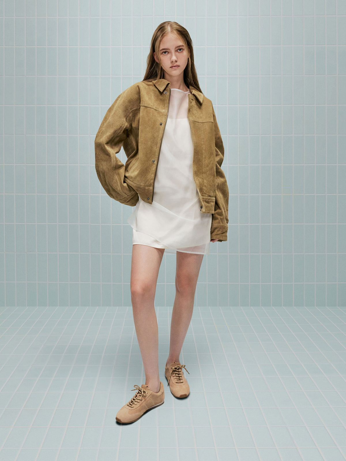CHARLES & KEITH Signature / Jace Suede Sneakers - Beige