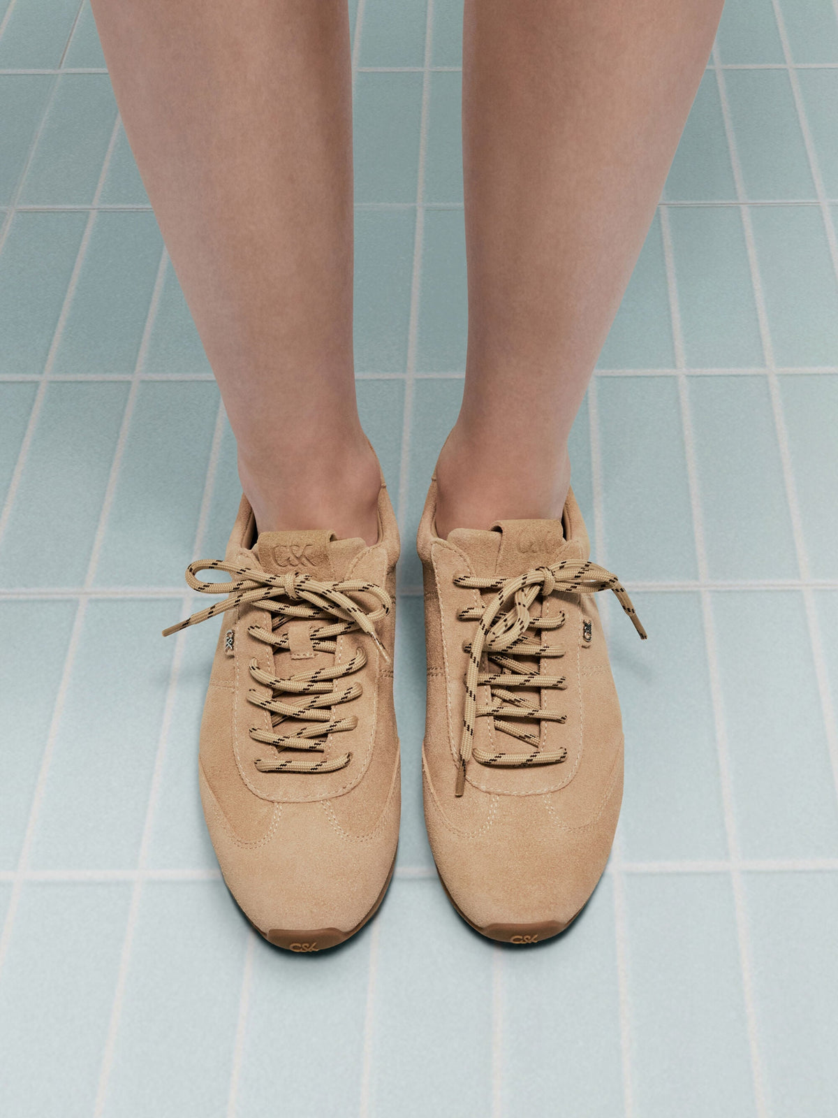 CHARLES & KEITH Signature / Jace Suede Sneakers - Beige