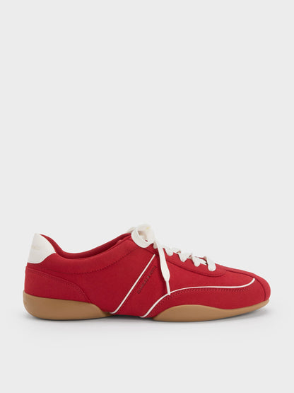 CHARLES & KEITH Smart Buy / Louise Contrast-Trim Sneakers - Red