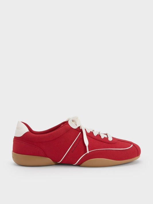 CHARLES & KEITH Smart Buy / Louise Contrast-Trim Sneakers - Red