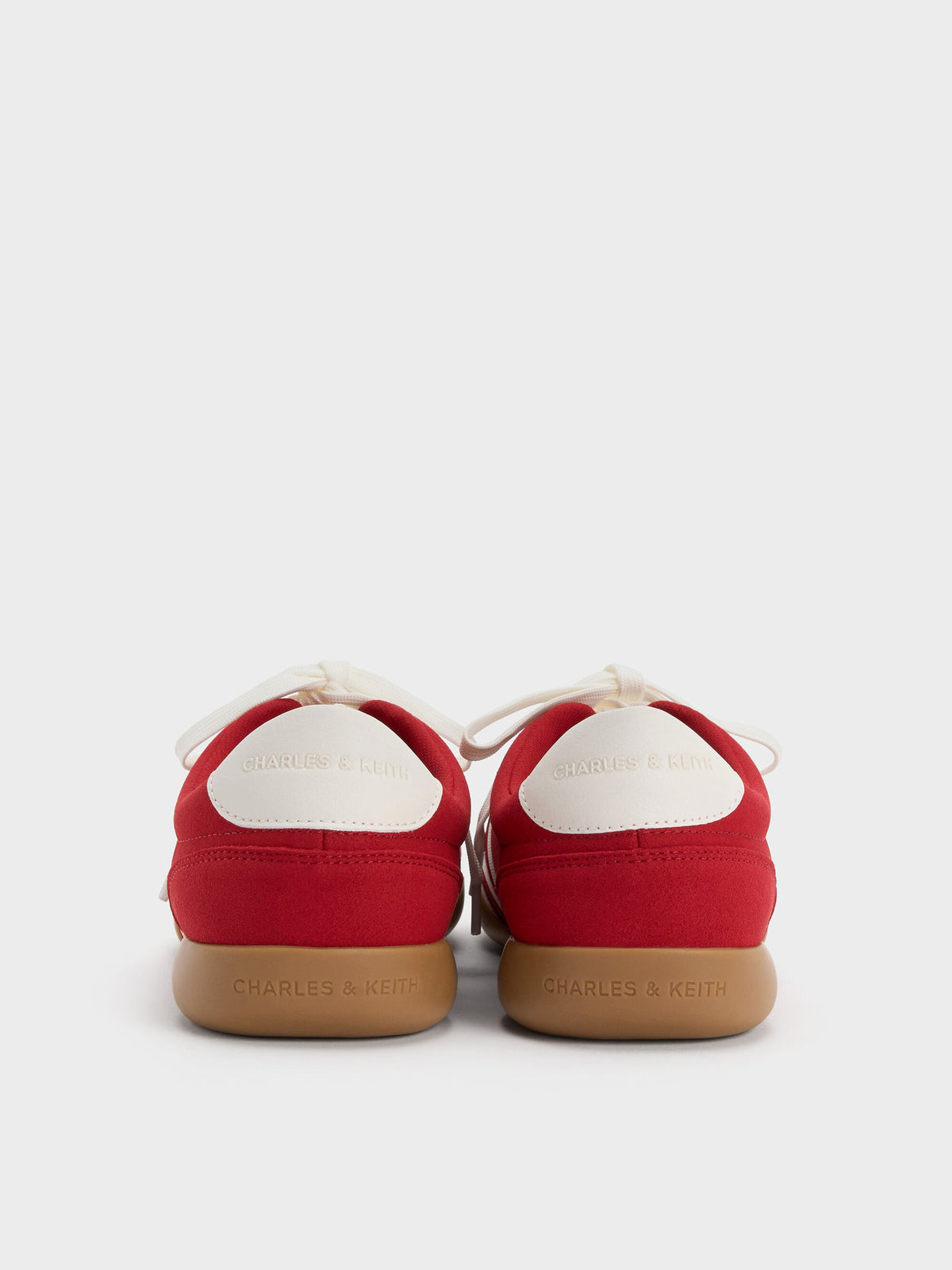 CHARLES & KEITH Smart Buy / Louise Contrast-Trim Sneakers - Red
