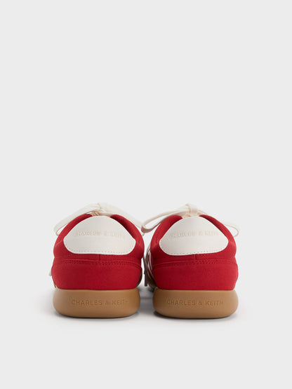 CHARLES & KEITH Smart Buy / Louise Contrast-Trim Sneakers - Red