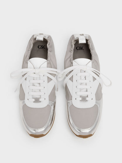 CHARLES & KEITH Special Offer / Jace Metallic Sneakers - Silver
