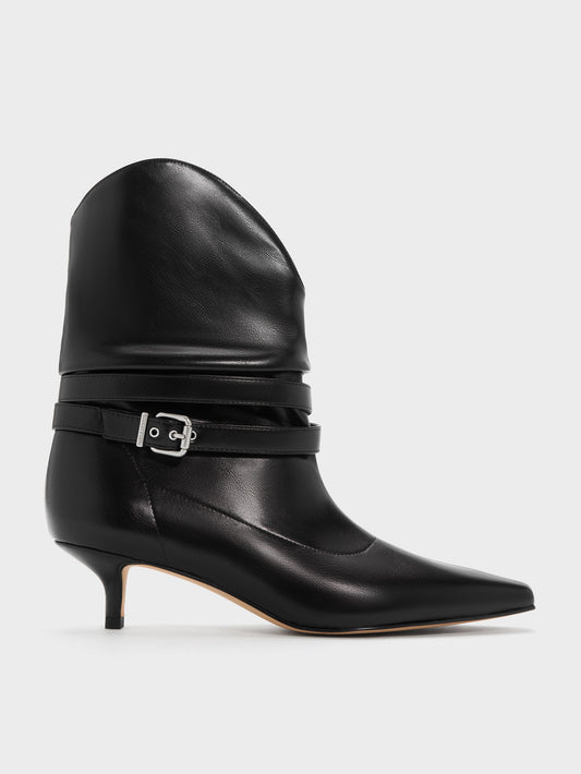 CHARLES & KEITH Special Offer / Karter Kitten-Heel Boots - Black