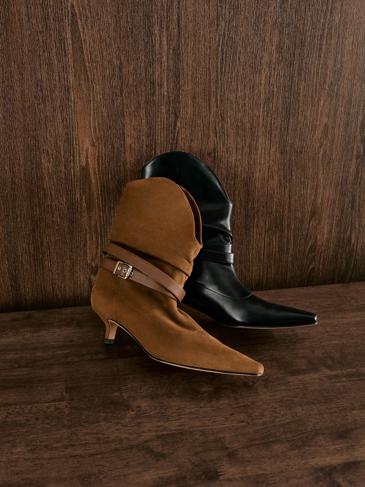 CHARLES & KEITH Special Offer / Karter Kitten-Heel Boots - Black