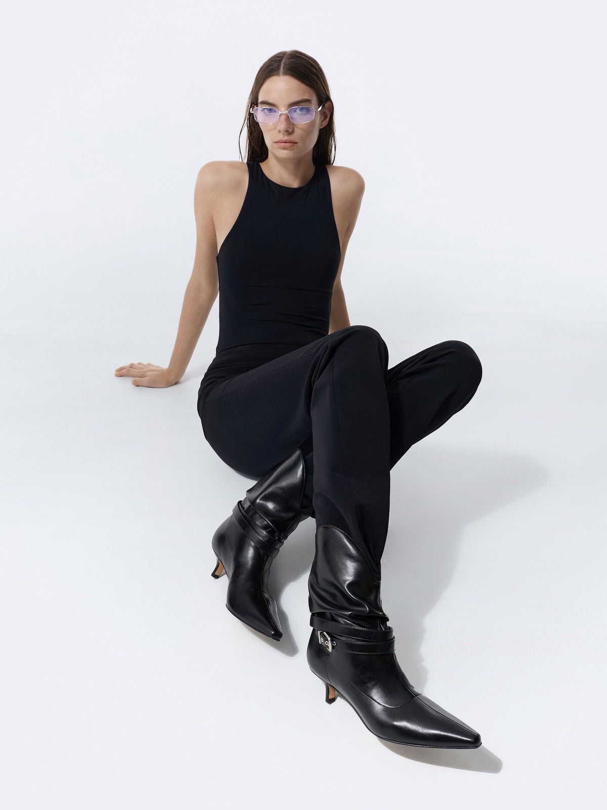 CHARLES & KEITH Special Offer / Karter Kitten-Heel Boots - Black