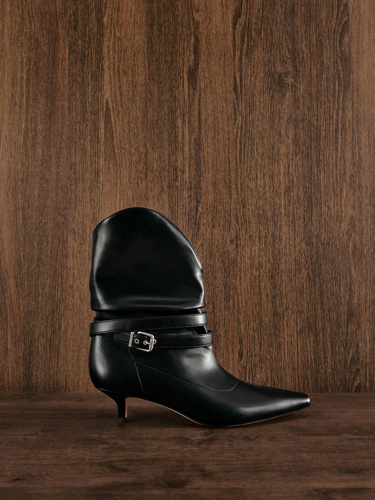 CHARLES & KEITH Special Offer / Karter Kitten-Heel Boots - Black