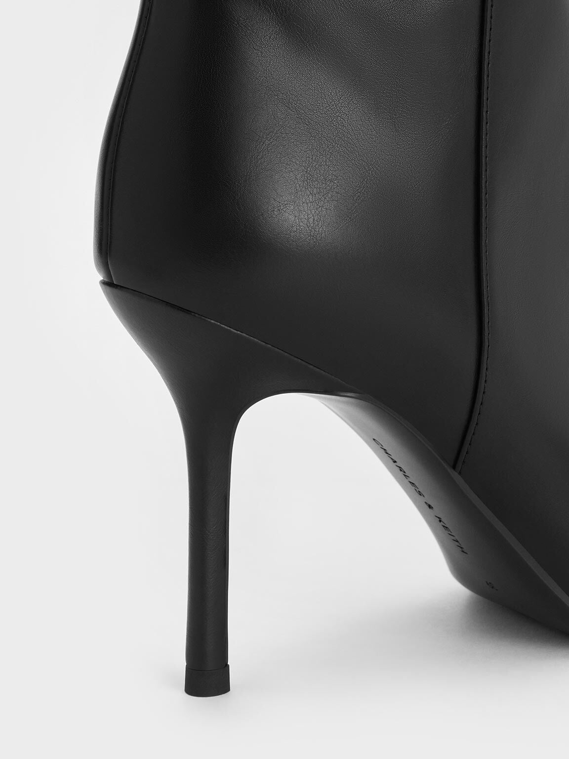 CHARLES & KEITH Special Offer / Pointed Stiletto Knee-High Boots - Black