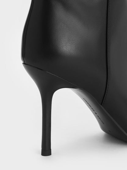 CHARLES & KEITH Special Offer / Pointed Stiletto Knee-High Boots - Black
