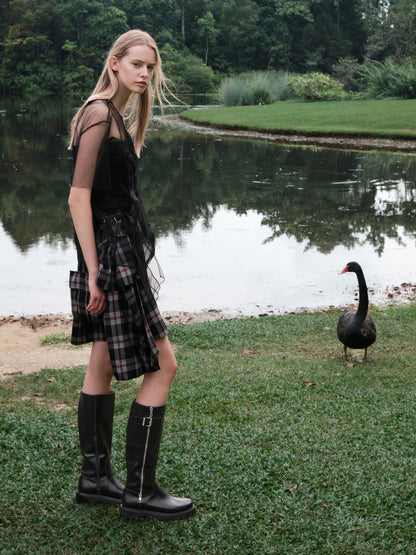 CHARLES & KEITH Special Offer / Lyndon Buckled Knee-High Boots - Black