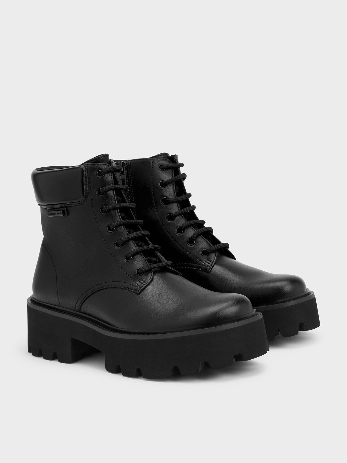 CHARLES & KEITH Classic / Ripley Ridged-Sole Ankle Boots - Black2