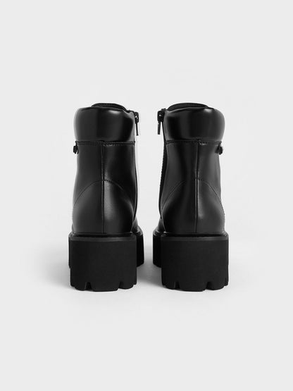 CHARLES & KEITH Classic / Ripley Ridged-Sole Ankle Boots - Black2