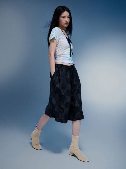 CHARLES & KEITH Featured / Faux Suede Stitch-Trim Heeled Ankle Boots - Sand
