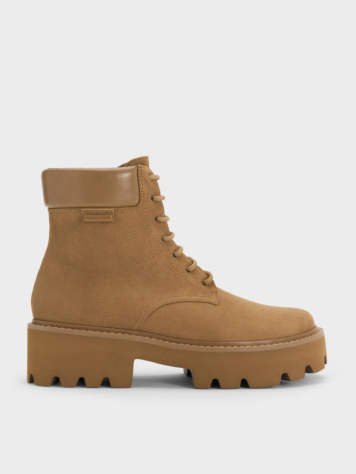 CHARLES & KEITH Exclusive / Ripley Ridged-Sole Ankle Boots - Sand