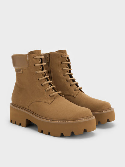 CHARLES & KEITH Exclusive / Ripley Ridged-Sole Ankle Boots - Sand