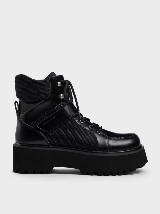 CHARLES & KEITH Exclusive / Eliot Platform Combat Boots - Black