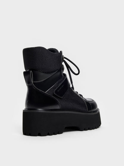 CHARLES & KEITH Exclusive / Eliot Platform Combat Boots - Black