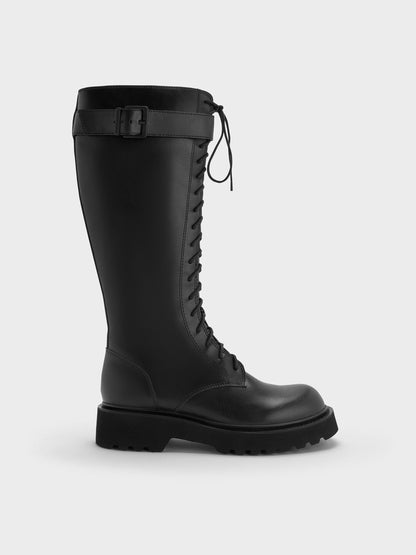 CHARLES & KEITH Classic / Darian Knee-High Boots - Black