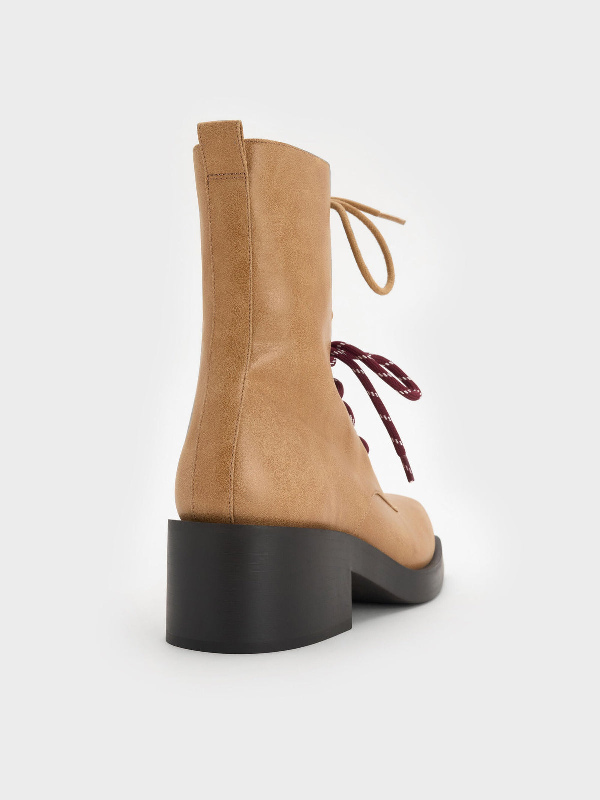 CHARLES & KEITH Special Offer / Logan Double-Lace Calf Boots - Sand