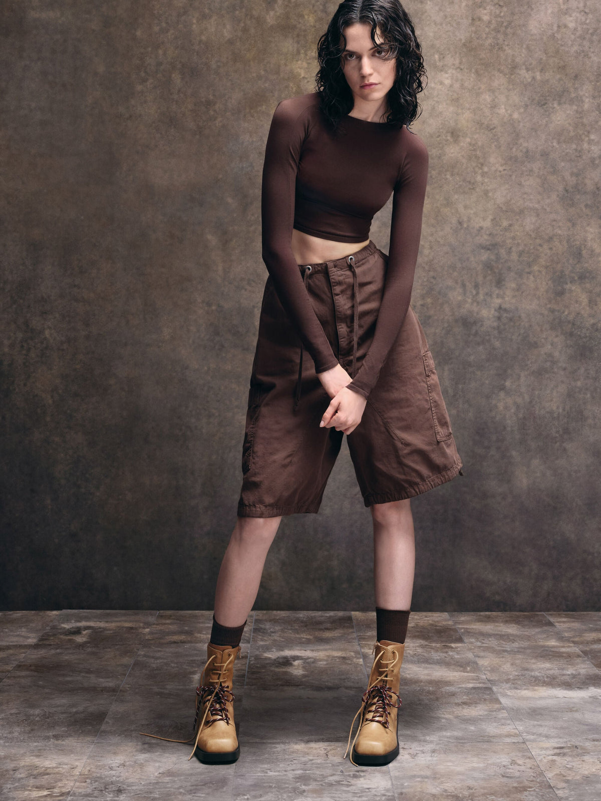 CHARLES & KEITH Special Offer / Logan Double-Lace Calf Boots - Sand