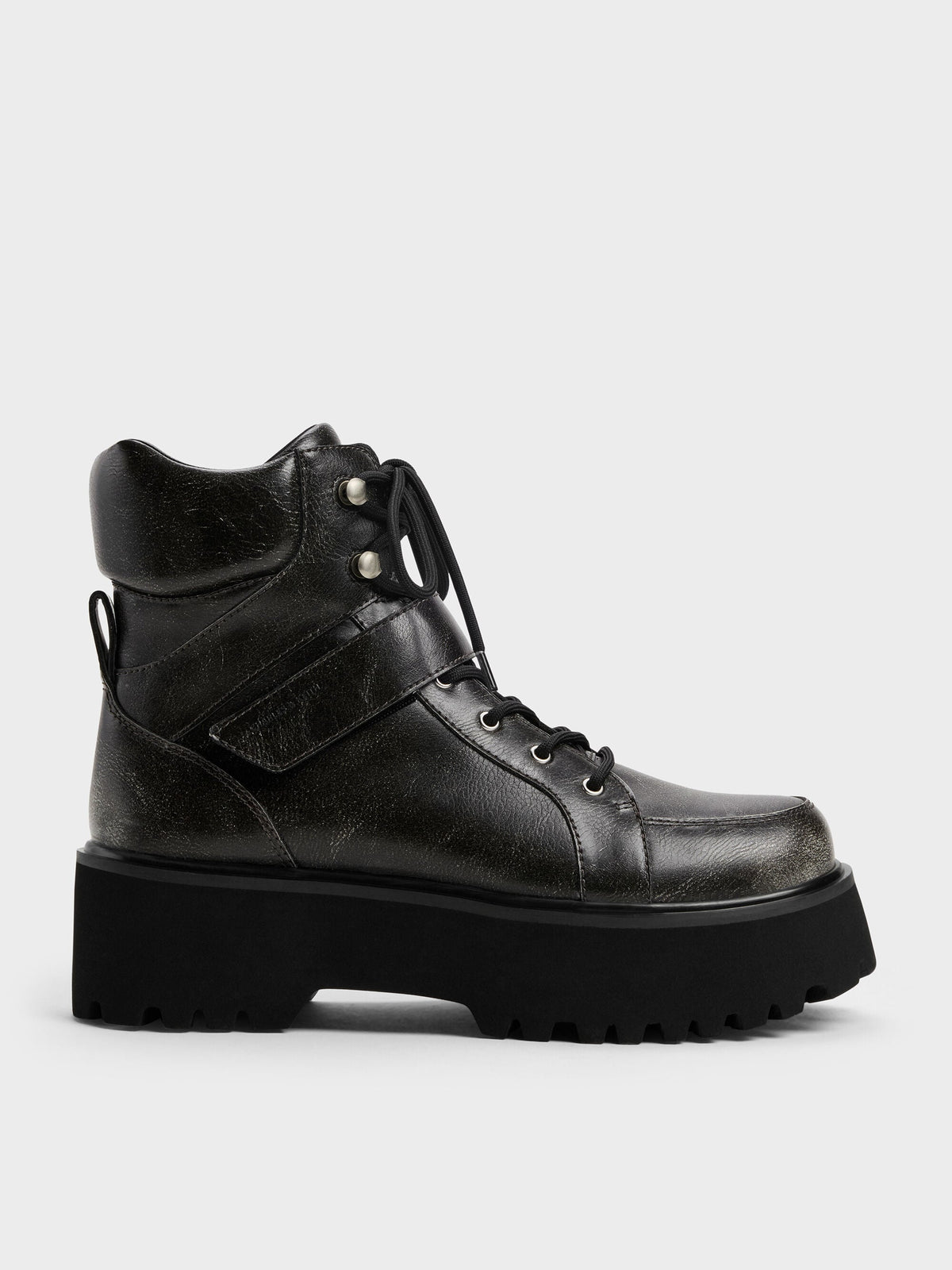CHARLES & KEITH Special Offer / Eliot Platform Combat Boots - Grey