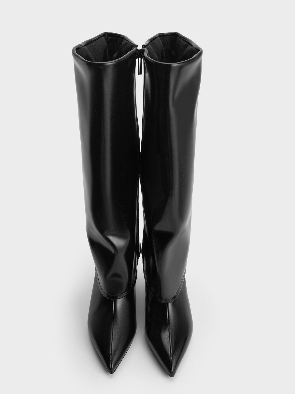 CHARLES & KEITH Signature / Pointed Stiletto Knee-High Boots - Black