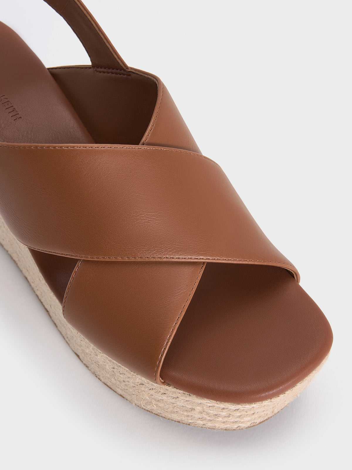 CHARLES & KEITH Quality / Crossover Espadrille Wedges - Brown