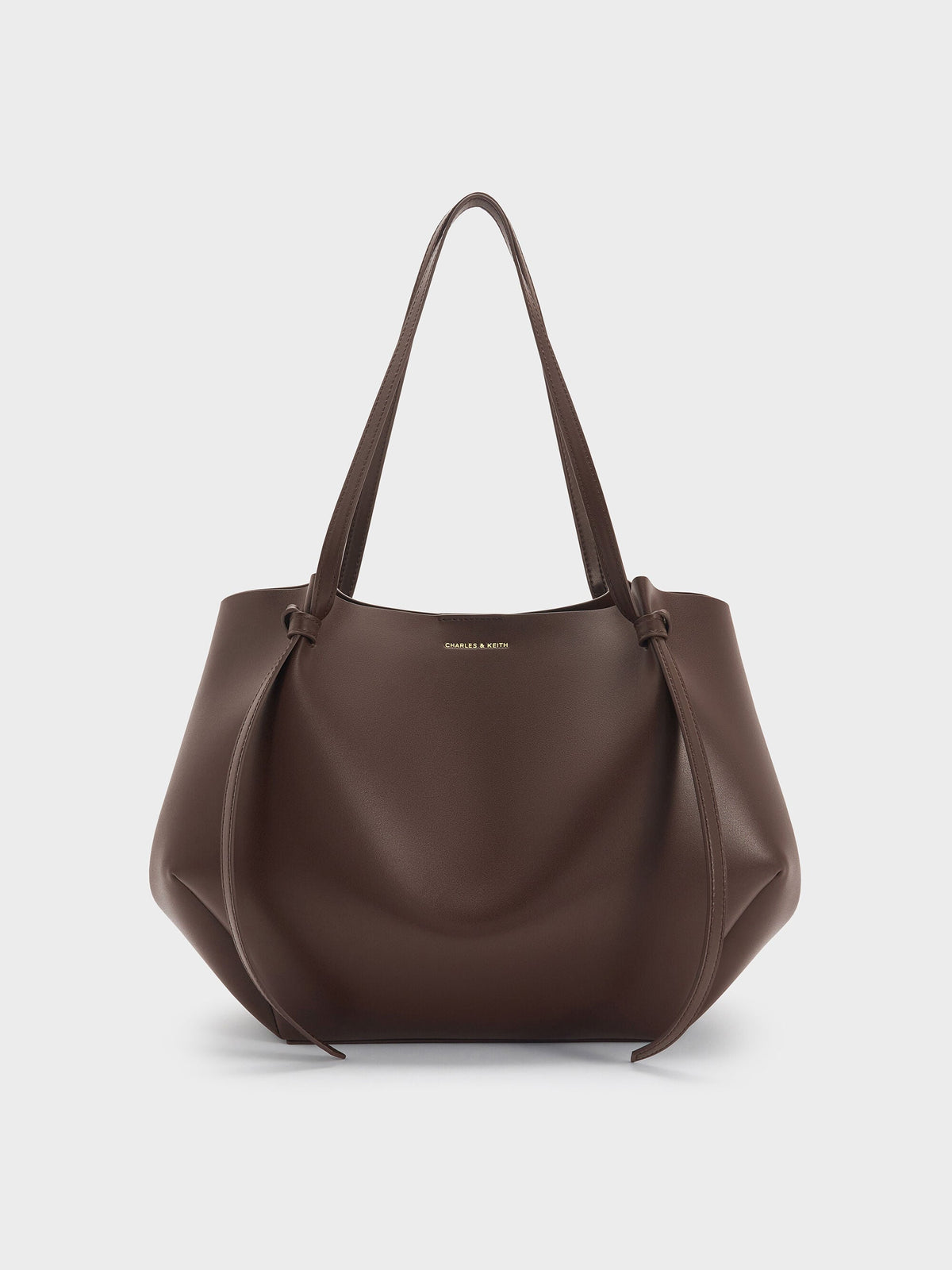 CHARLES & KEITH Quality / XL Calla Tote Bag - Espresso Brown